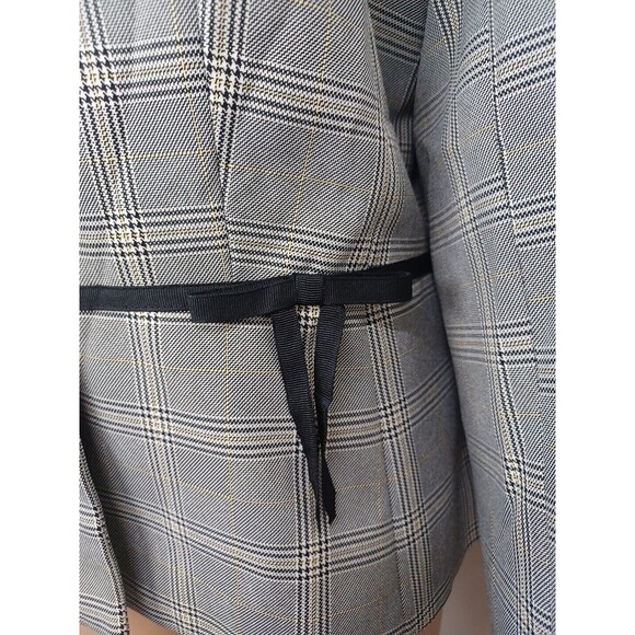 Giorgio Sant Angelo Womens Blazer Jacket Windowpane Gray Sz 12 - Picture 4 of 10